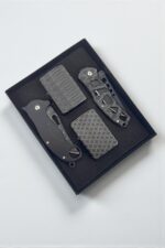 Gravür Desen Serisi 4 Parça Hediyelik Set Gravür Desenli Özel Üretim 2 Çakı 2 Çakmak Kutulu Set - Görsel 4