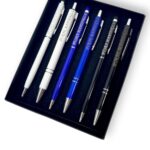 Öğretmenler Günü Hediyesi 6 Parça Hediyelik Kalem Seti İsme Özel 3 Slim Touch Pen 3 Tükenmez Kalem