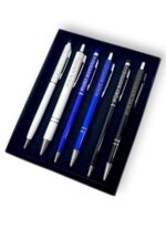 Öğretmenler Günü Hediyesi 6 Parça Hediyelik Kalem Seti İsme Özel 3 Slim Touch Pen 3 Tükenmez Kalem