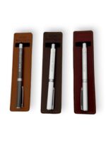 Kişiye Özel Öğretmenler Günü Hediyesi Set 3'lü El Yapımı Deri Kılıflı Touch Pen Kalem Seti - Görsel 3