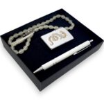 3 Parça Hediyelik Set Isme Özel Tükenmez Kalem Ejderha Desenli Benzinli Çakmak Tesbih
