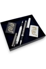 2 İsme Özel Touchpad Tükenmez Kalem 2 Ejderha Desenli Benzinli Çakmak 4 Parça Kişiye Özel Set - Görsel 2